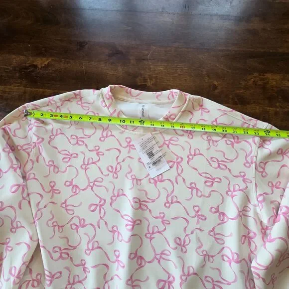 AS Revival Pink Bow Oversized Sweatshirt Cropped Coquette Crewneck NWT M - Picture 5 of 7